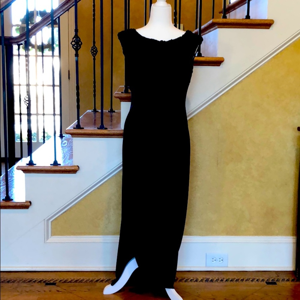 Connected Lisa Soutache Navy Evening Dress NWT